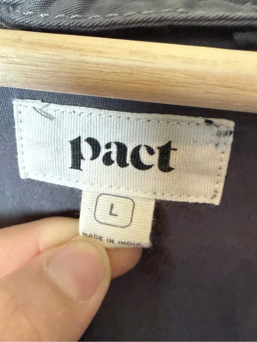 Pact Grey Boulevard Brush Twill Double Breasted Pea Coat Large
